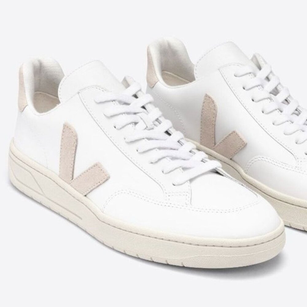 Veja V12 Mixed Leather Court Sneakers